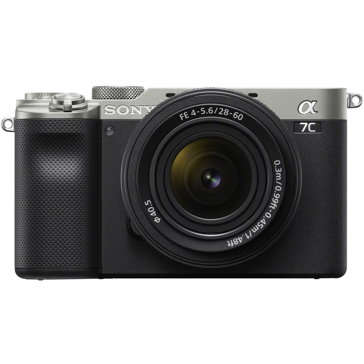 Sony a7C Mirrorless Full Frame Camera Body with 28-60mm F4-5.6 Lens Silver ILCE7CL/S Bundle + Vlogger Kit ACCVC1: GP-VPT2BT Shooting Grip w. Wireless Remote + 2x Battery + Deco Gear Bag & Accessories