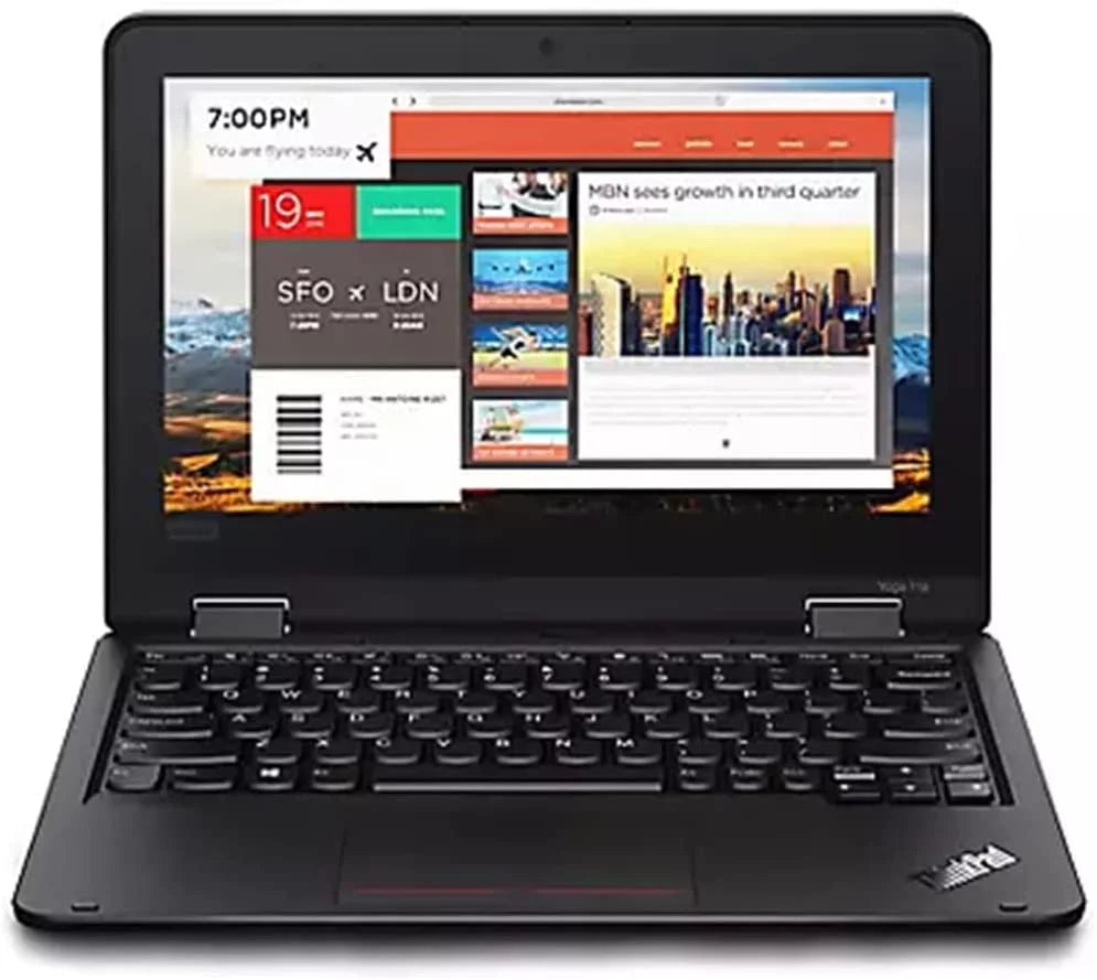 Lenovo ThinkPad Yoga 11E 2-in-1 HD Touchdisplay Laptop PC, Intel Celeron N4120 Processor, 4GB RAM, 128GB SSD, Webcam,Stereo Speakers, USB-C, HDMI, WiFi, Windows 10 Pro, Mazepoly Accessories