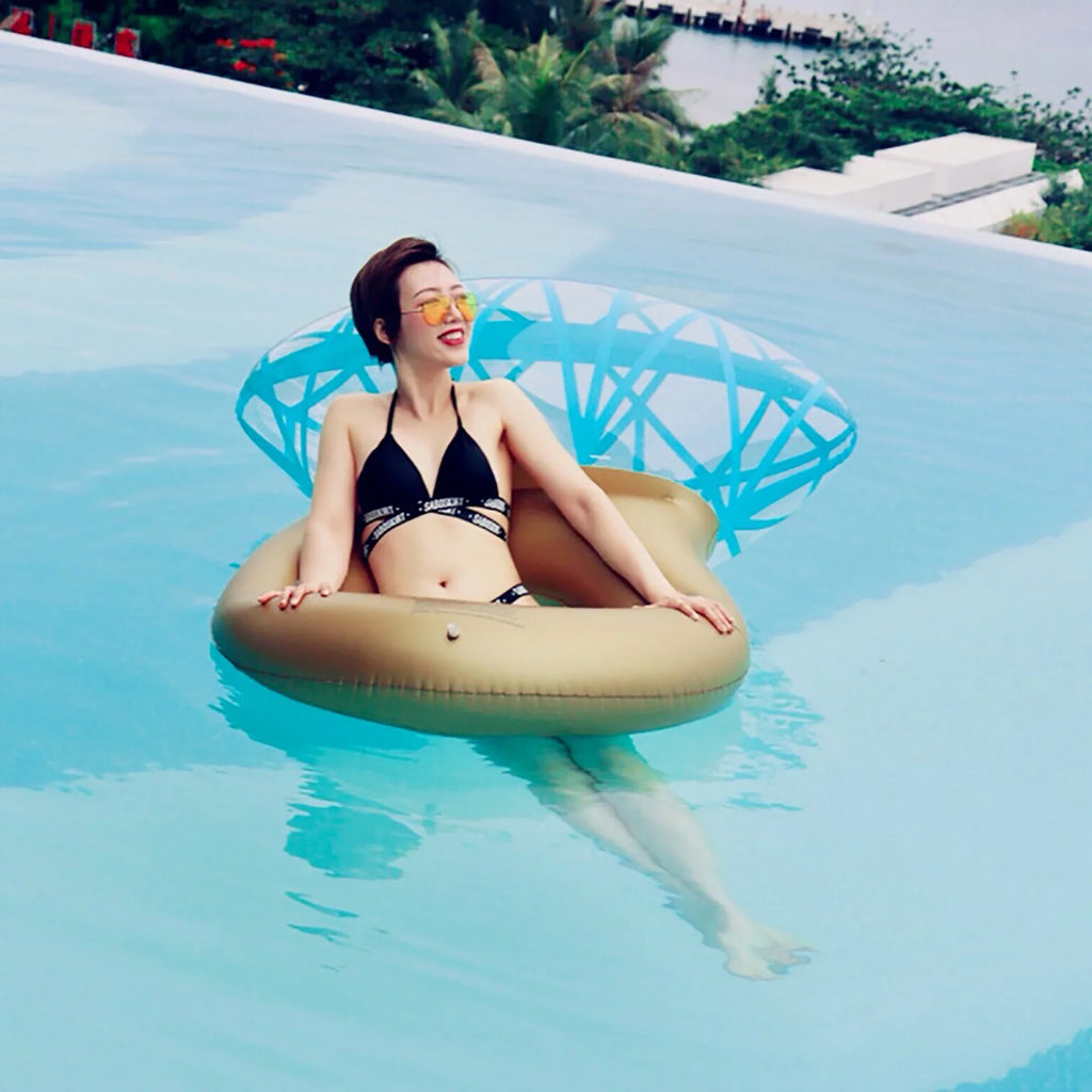 Yejaeka Adults Diamond Swimming Ring, Bride Accessories Pool Float Raft