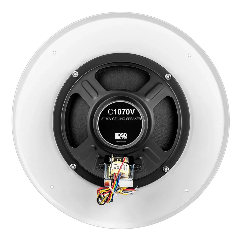 OSD Audio C1070 8" 70V Tap In-Ceiling Commercial Speaker (White, Single)