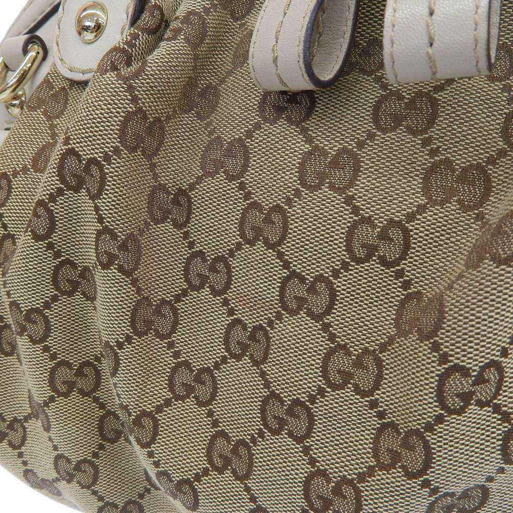 Pre-Owned Gucci GUCCI handbag tote bag GG canvas leather beige 223974 506631 (Good)