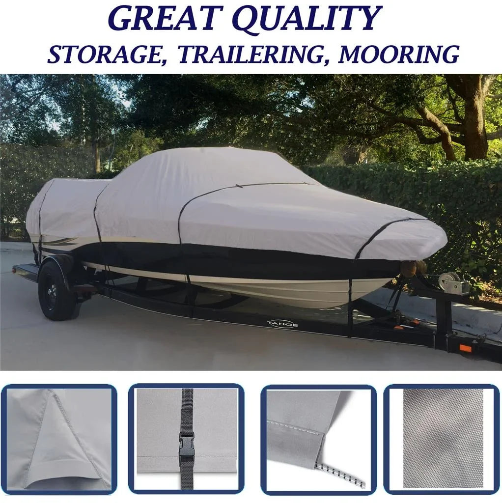 BOAT COVER Compatible for SMOKER CRAFT BIG FISHERMAN 14 1995-2010 STORAGE, TRAVEL, LIFT