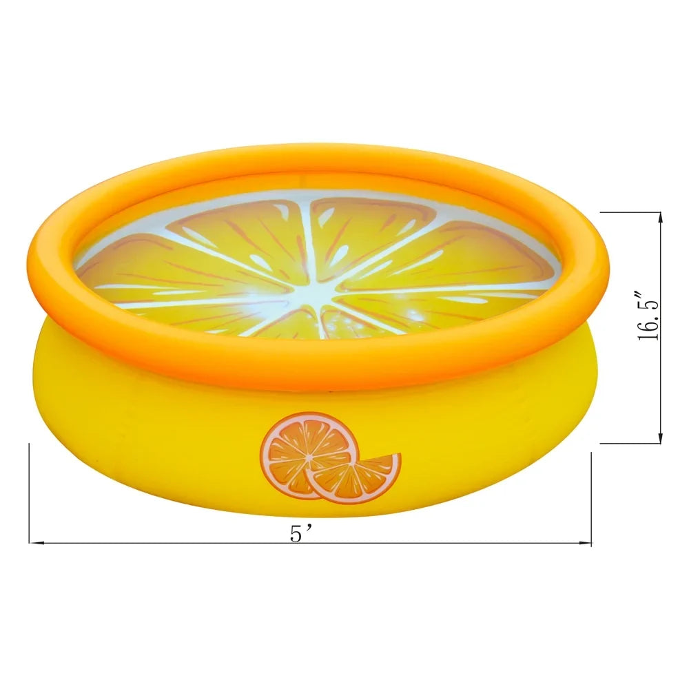 JLeisure Prompt Set & Orange InfLatitudeable Outdoor Swimming Pool (2 Pack)