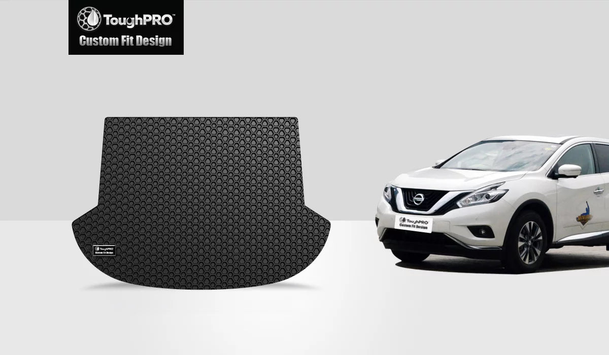 ToughPRO - Cargo Mat Compatible with NISSAN Murano - All Weather Heavy Duty (Made in USA) - Black Rubber - 2015