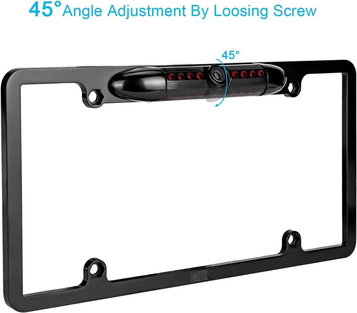 Backup Camera Rearview License PLatitudee Frame for ALPINE ILX-F411 ILXF411 Black