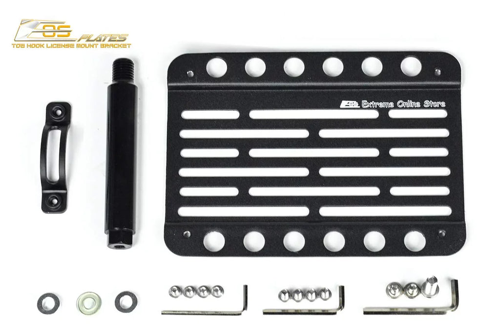 Extreme Online Store Replacement for 2006-2008 Mazda Miata NC | EOS PLatitudee Version 1 Mid Sized Front Bumper Tow Hook License Relocator Mount Bracket Tow-226