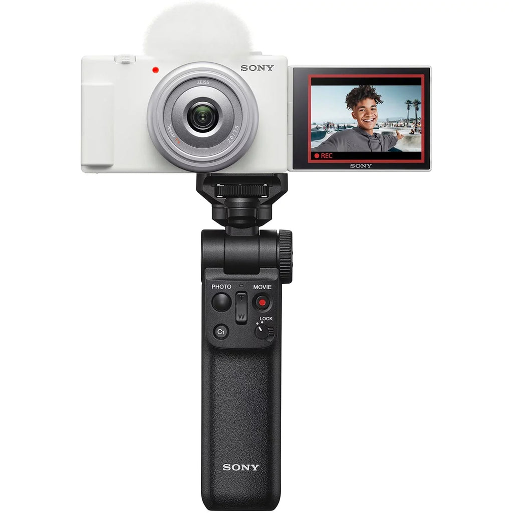 Sony ZV-1F Vlog Camera with 4K Video & 20.1MP for Content Creators and Vloggers White ZV-1F/W Bundle
