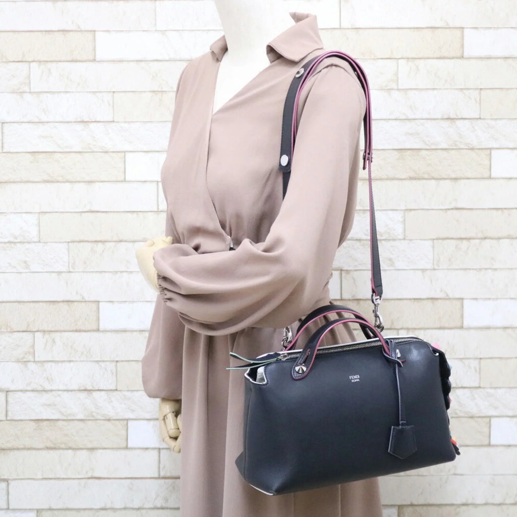 Pre-Owned FENDI Shoulder Bag By The Way Black Women's Leather (Fair)