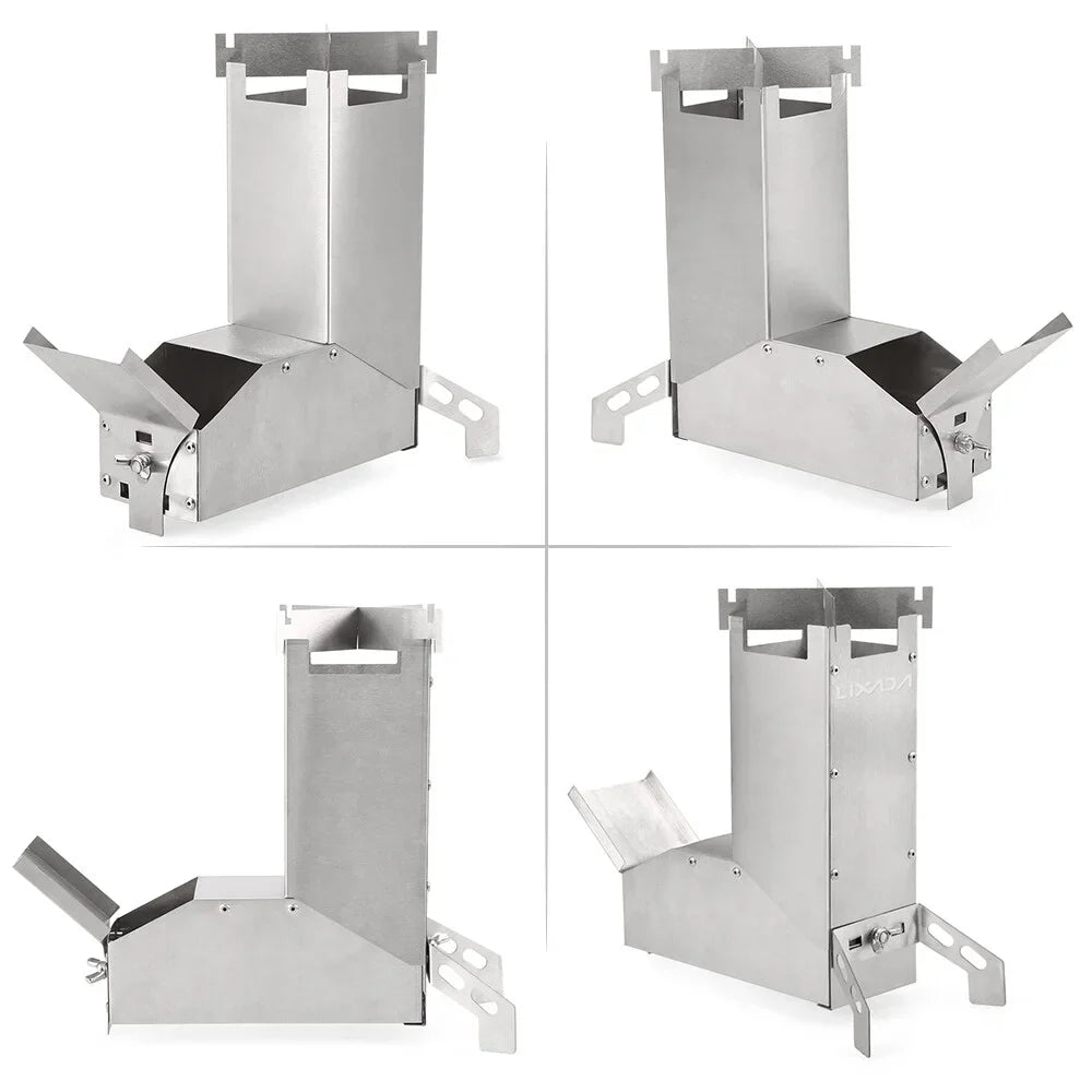 Lixada  furnace,Tent Stove Picnic Bbq Wood Stainless Steel Stove Camp TentCollapsible Stainless Steel Stove With Handle Wood HuntersTent Stove Wood Stove Wood Stove Stove