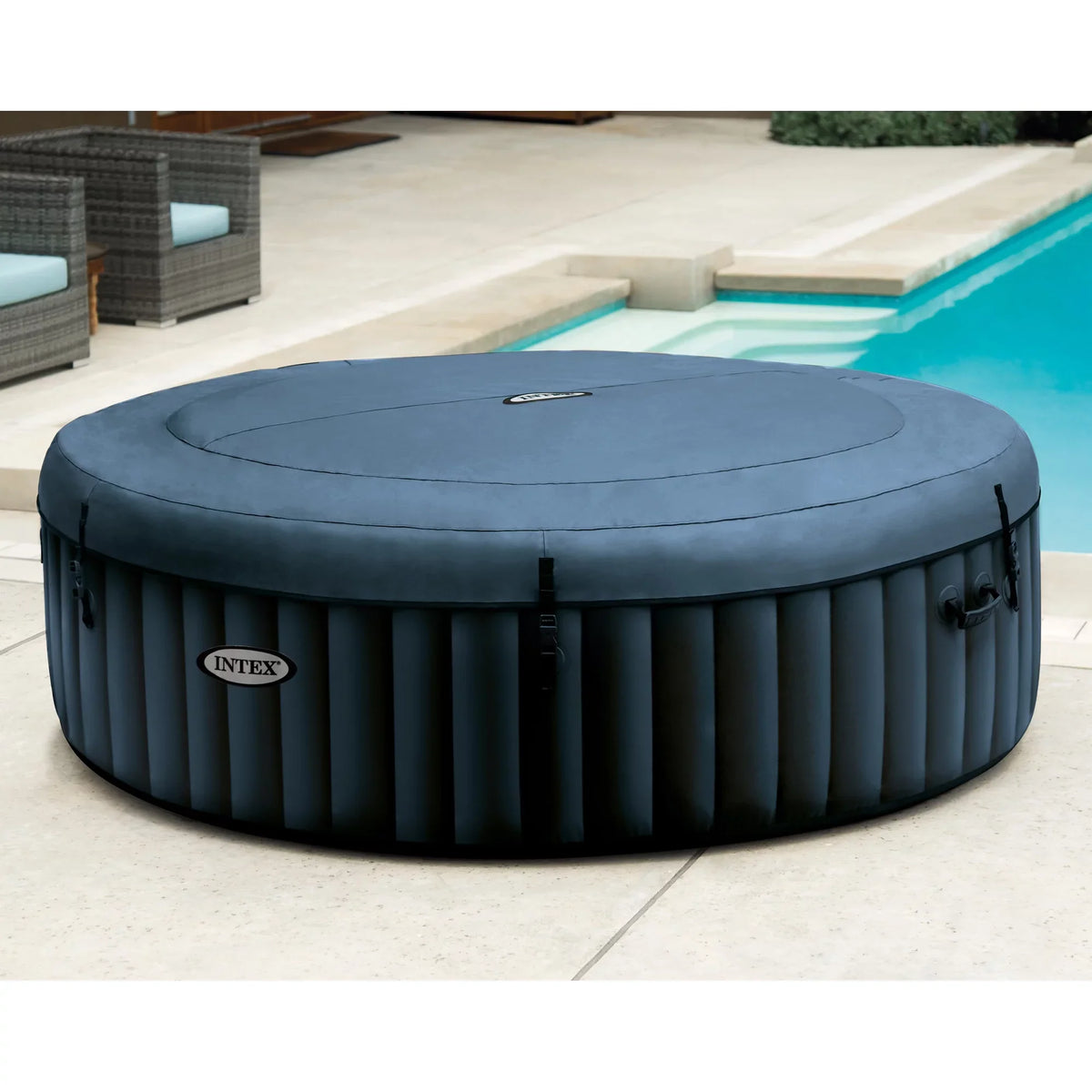 Intex PureSpa Plus Portable InfLatitudeable Hot Tub Jet w/ 6 Filter Cartridges