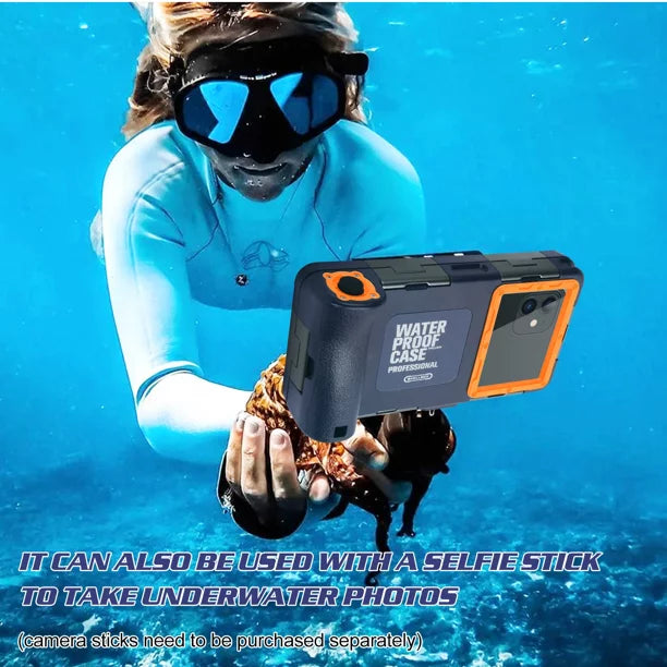 UrbanX Professional [15m/50ft] Swimming Diving Surfing Snorkeling Photo Video Waterproof Protective Case Underwater Housing for vivo Y76 5G And all Phones Up to 6.9 Inch LCD with Lanyard