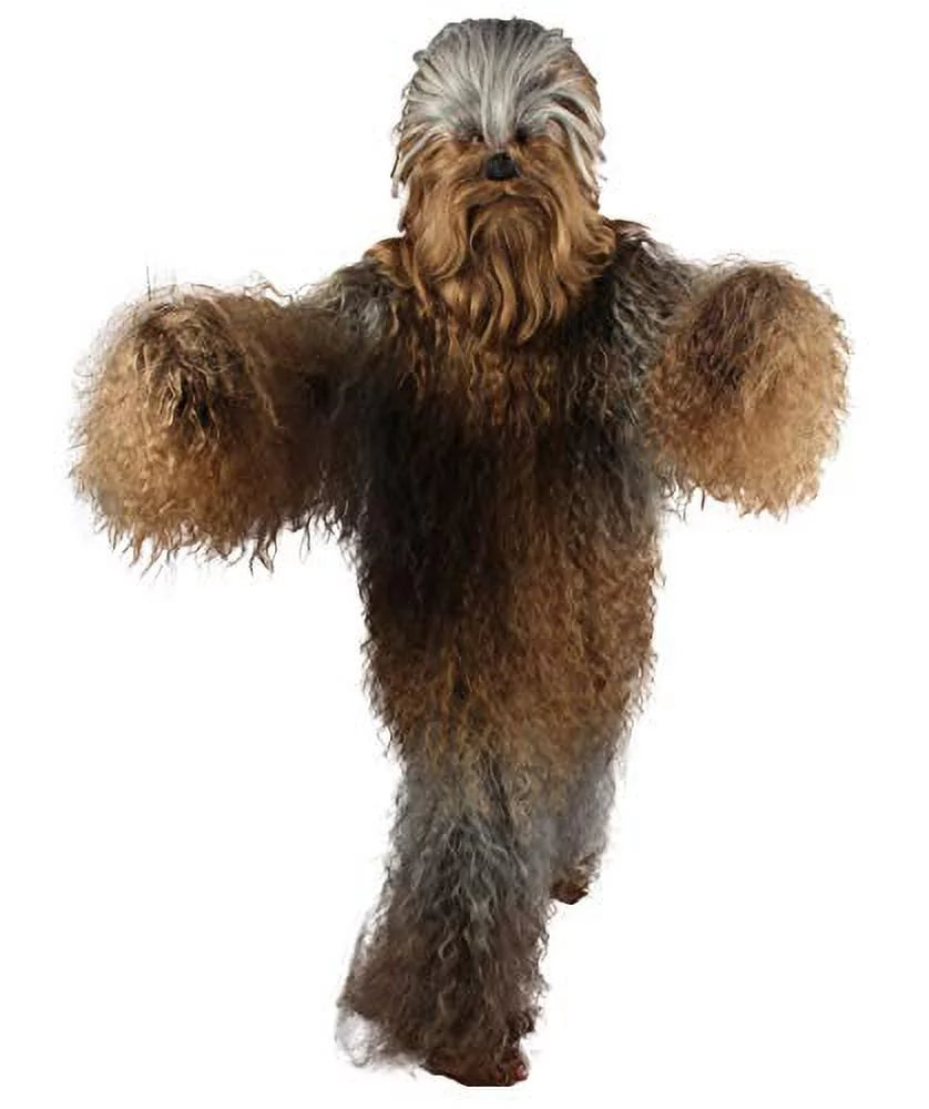 HPO Hairy Warrior Ape Yeti Costume & Mask | Adult Unisex Mountain Snowman Bigfoot Cosplay | Grey Brown Halloween Cosplay Costume And Mask ( Small/Medium )