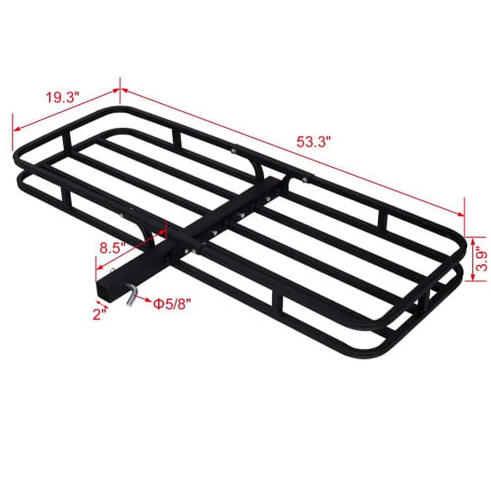 Hitch Mount Cargo Carrier ,Rear Cargo Rack for SUV, Truck, Car,Luggage Basket Rack Fits 2" Receiver