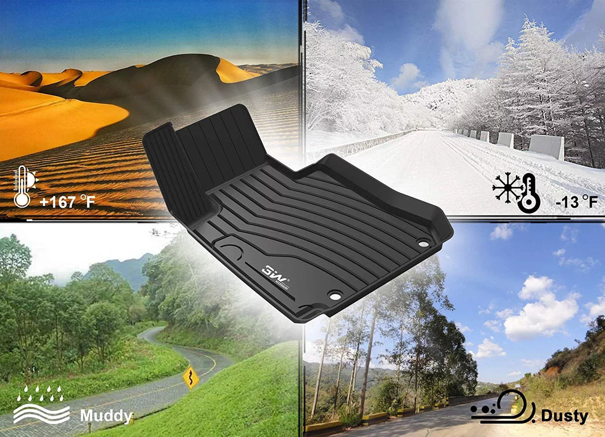 3W Cargo Liner Compatible for Toyota Sienna 2021 2022 2023 8 seats TPE All Weather Custom Fit Trunk Mat for 2021 2022 2023 Toyota Sienna ( (NOT for Spare Tire Model ), Black