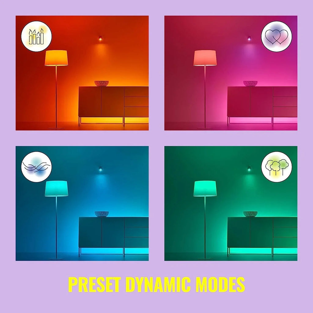 WiZ 60W A19 Color LED Smart Bulb - Pack of 6 - E26- Indoor - Connects to Your Existing Wi-Fi - Control with Voice or App + Activate with Motion - Matter Compatible