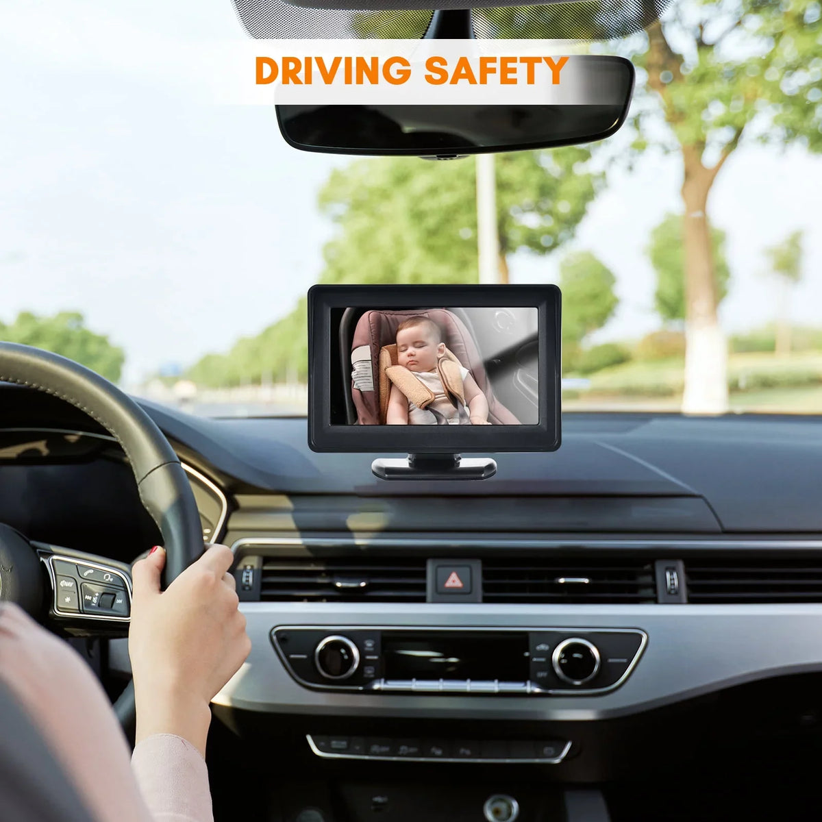 Anself InvigiLatitudeor Baby Car Camera with 720P Resolution, Wide 150° View, and Night Vision - Easy Rear-Facing Seat InstalLatitudeion