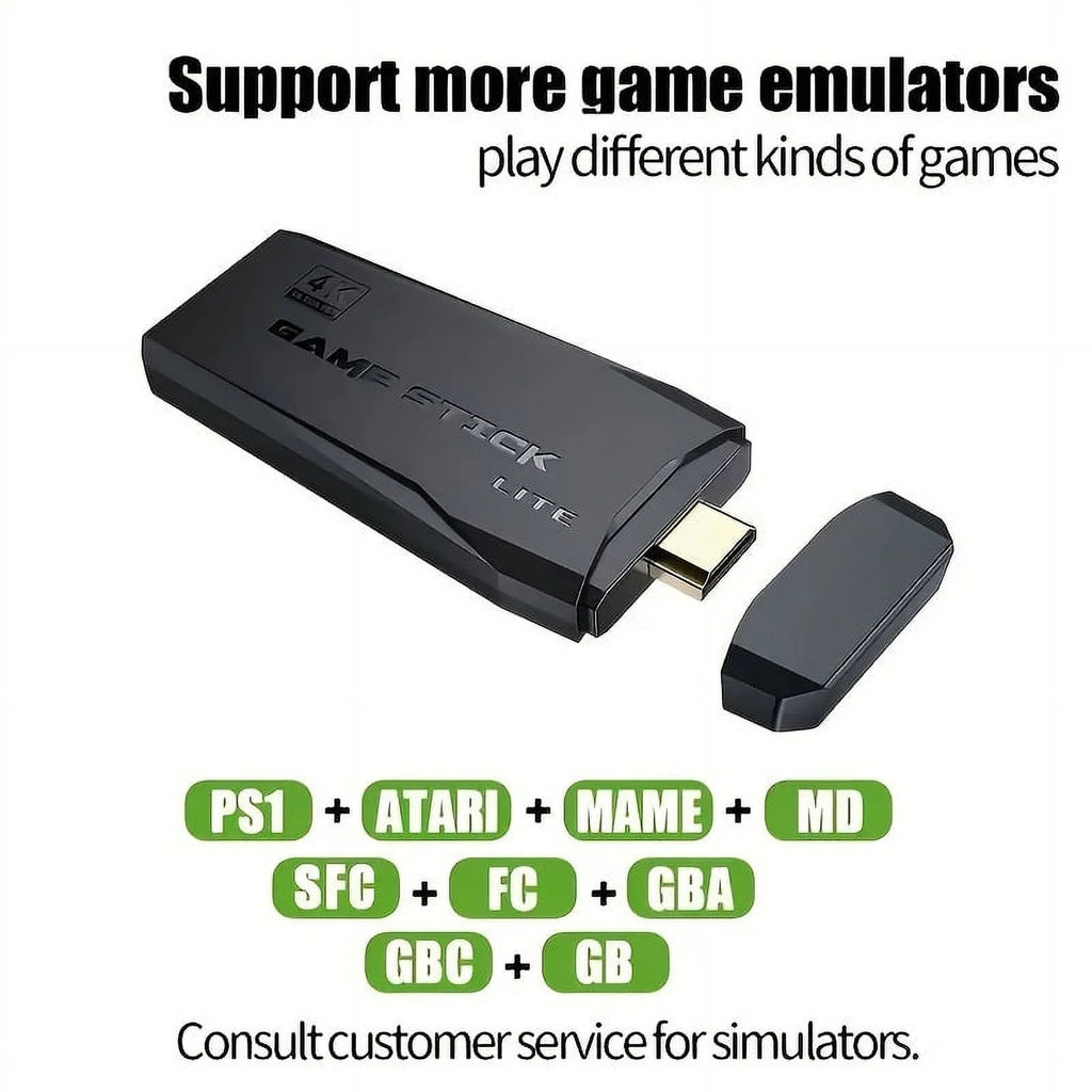 Wireless Retro Game Console - 64GB, 9 EmuLatitudeors, 4K HDMI Output