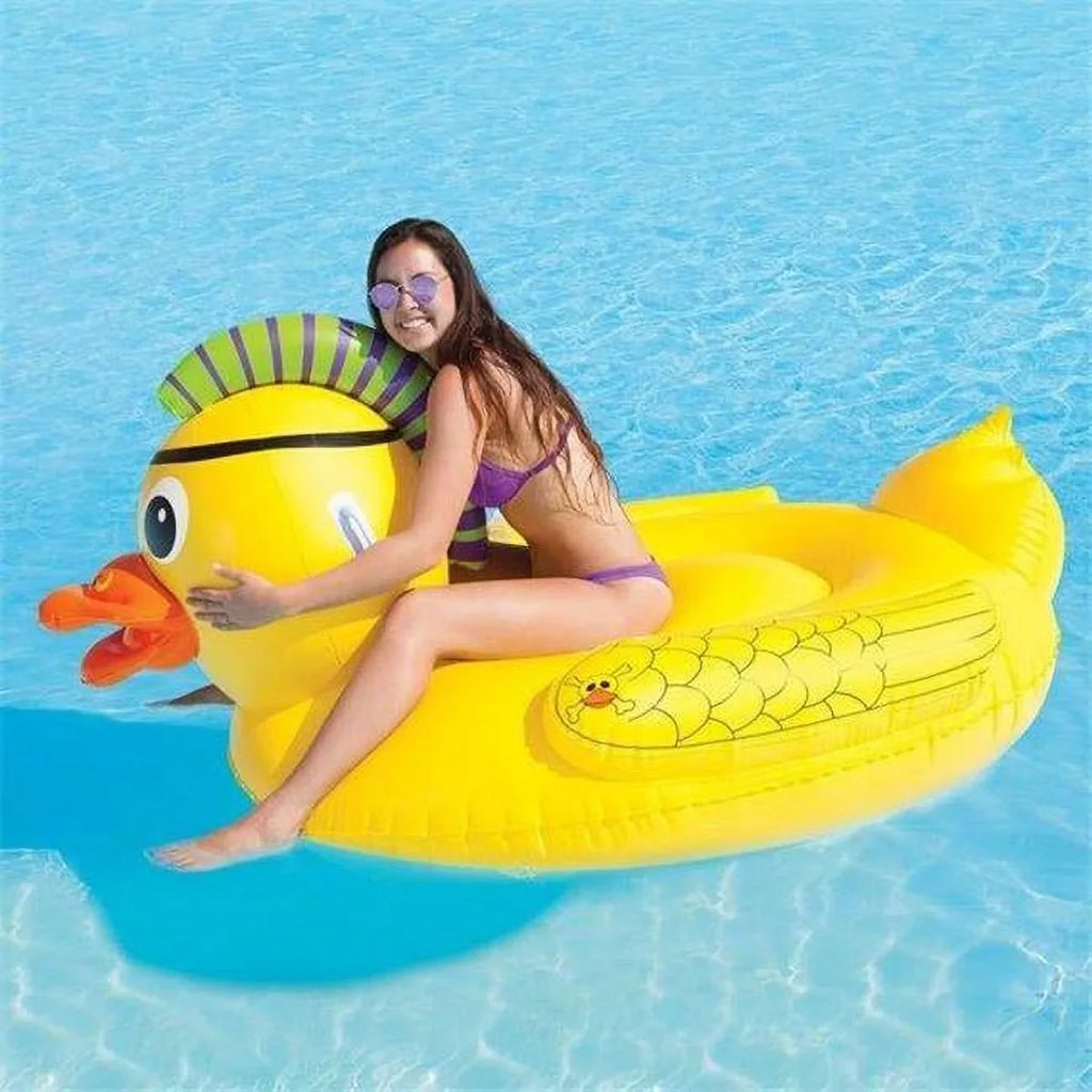 Airhead AHPF3019 Punk Duck InfLatitudeable Pool Float, Yellow