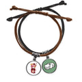 Donut ChocoLatitudee Biscuit Cup Ice Bracelet Rope Hand Chain Leather Money Wristband