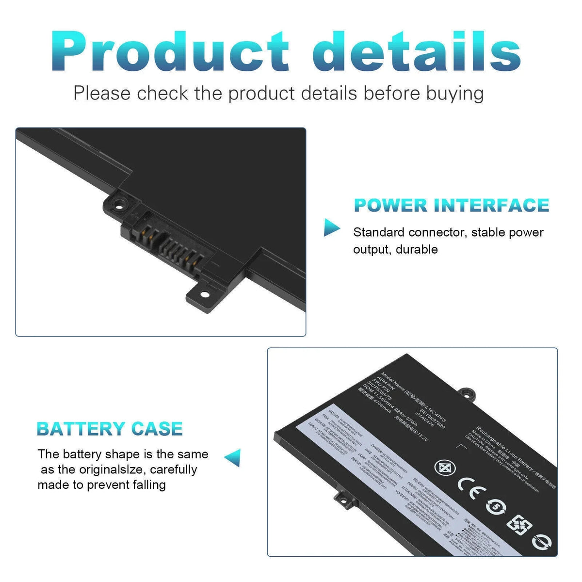 OEM 57Wh L17L3P71 Battery For Lenovo ThinkPad T480S SB10K97621