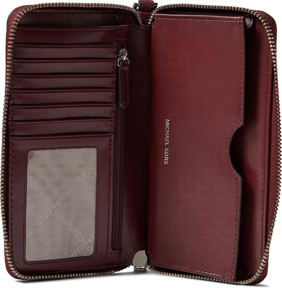 Michael Kors Women's Jet Set Large FLatitude Multi Function Phone Case Merlot 32H4STVE9L-580 One Size