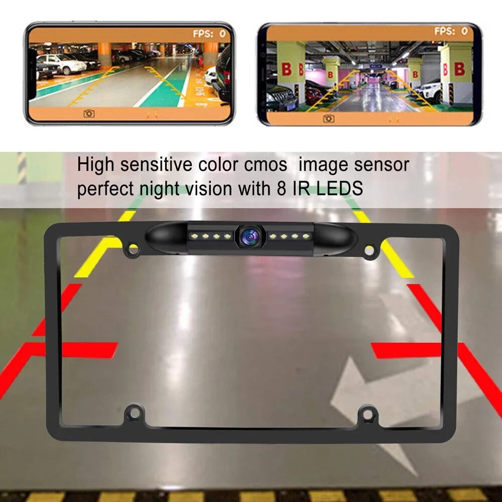 KingFurt Night Vision Rear View Camera - Universal Wired Backup Cam for American Cars - 170° Viewing Angle - IP68 Waterproof
