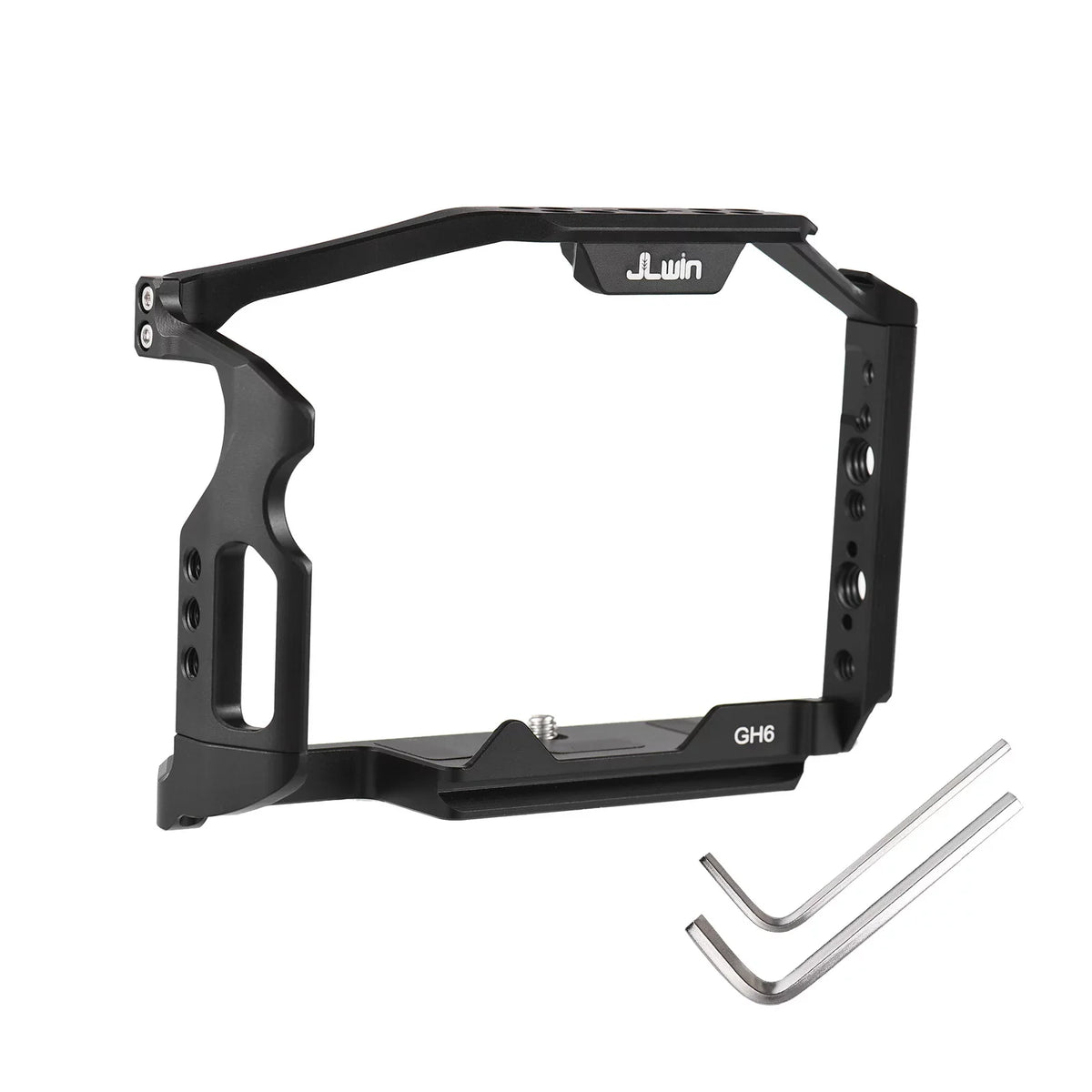 ammoon Camera Cage with Cold Shoe Mount and Magnetic Wrench Slot for GH6 Durable Aluminum Alloy Construction