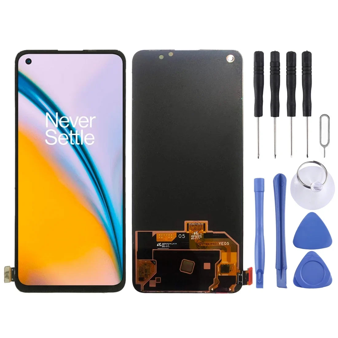 Cellphone Repair Parts For OnePlus Nord 2 5G 2021  with Digitizer Full Assembly Original LCD Screen (Black)