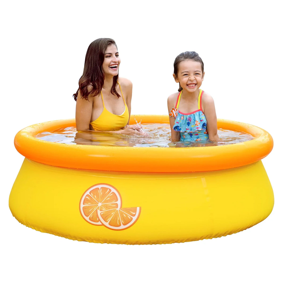 JLeisure Prompt Set & Orange InfLatitudeable Outdoor Swimming Pool (2 Pack)