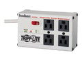 Tripp Lite Isobar Surge Protector Metal 4 Outlet 6' Cord 3330 Joules - Surge protector - AC 120 V - output connectors: 4 - Canada, United States - white