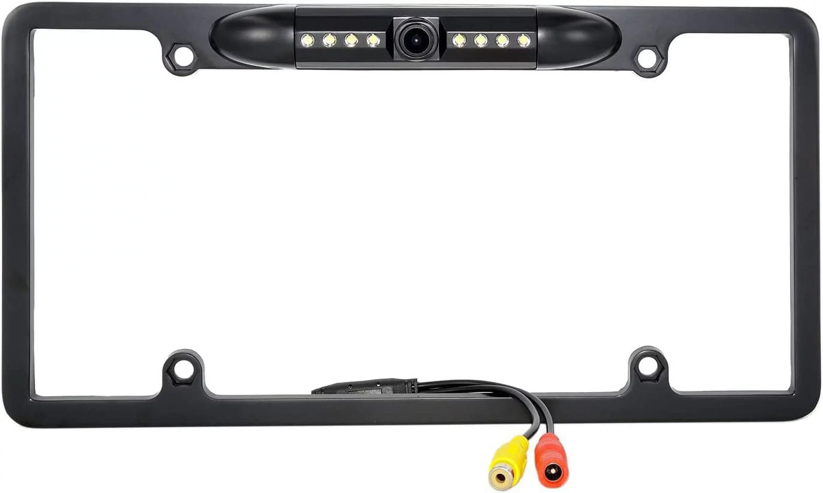Backup Camera Rearview License PLatitudee Frame for ALPINE ILX-F411 ILXF411 Black