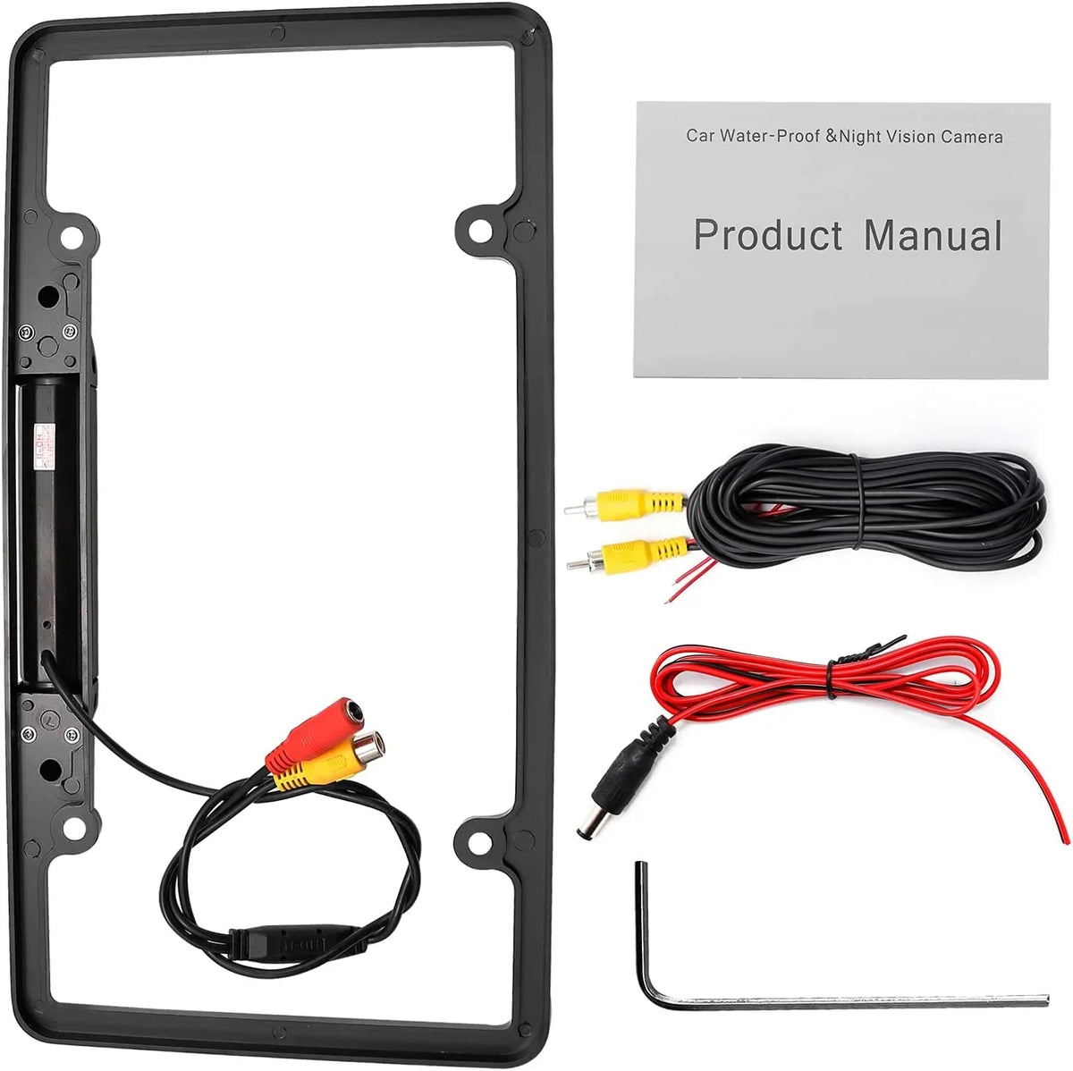 License PLatitudee Backup Camera, Night Vision Rear View Camera with 8 s 170° Viewing Angle, Waterproof Backup Rear