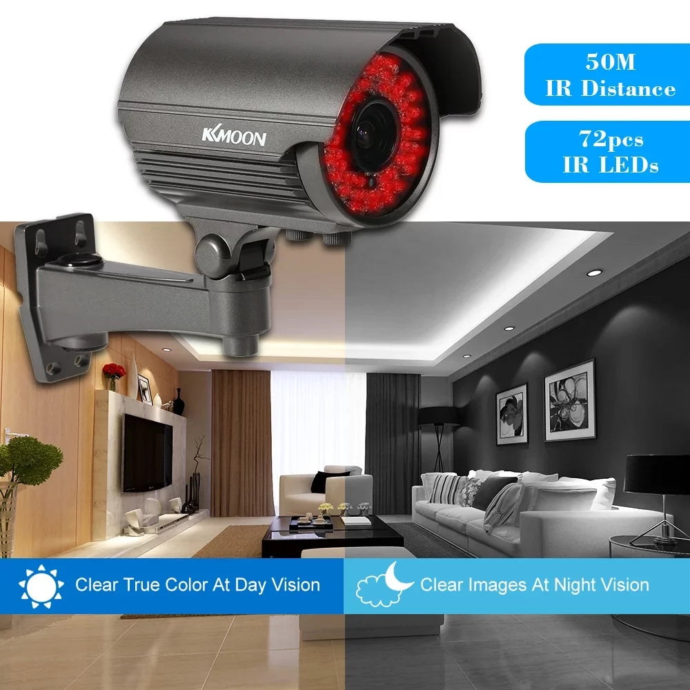 Walmeck 1080P AHD Bullet CCTV Analog Camera 2.8~12mm Manual Zoom Varifocal Lens 1/3” for Sony CMOS 2.0MP IR-CUT 72 IR LEDS Night Vision Weatherproof Indoor Outdoor  PAL System
